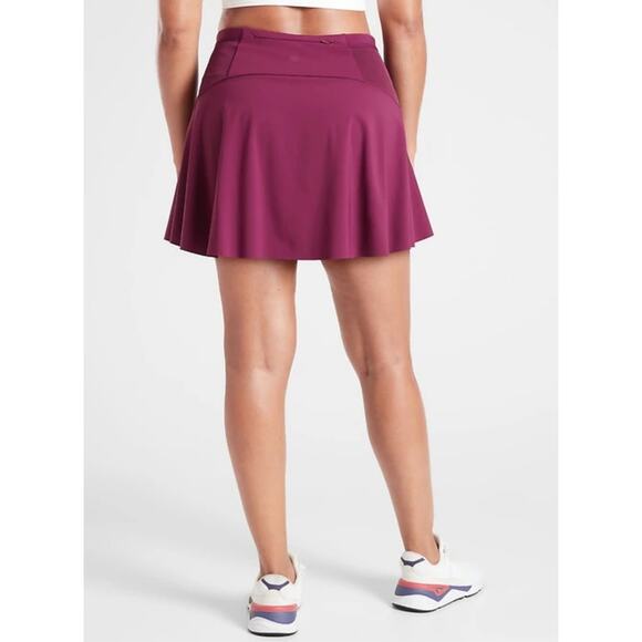Athleta Women Match Point Skirt Skort Large Purple Golf Tennis Activewear Preppy - Picture 2 of 12